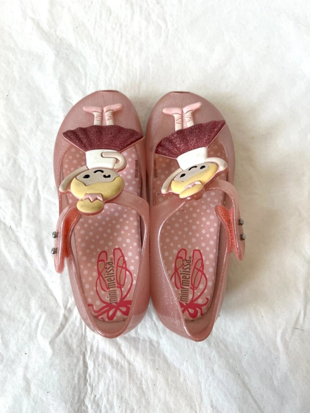 Mini Melissa mary janes Ultragirl jelly shoes Ballerina dancer size 11 pink - Picture 5 of 12
